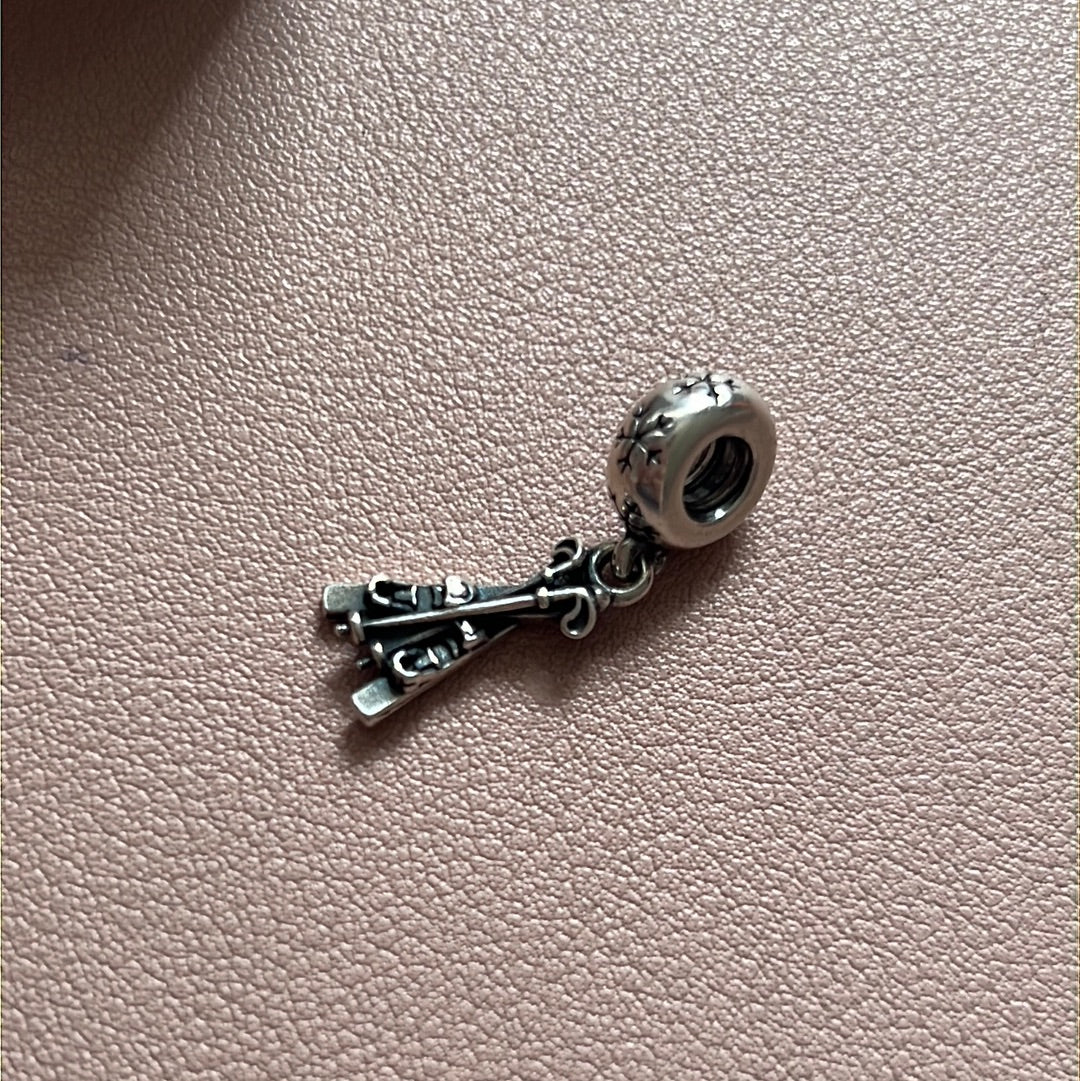 Genuine Pandora Rare Skiing Ski Christmas Winter Sport Charm