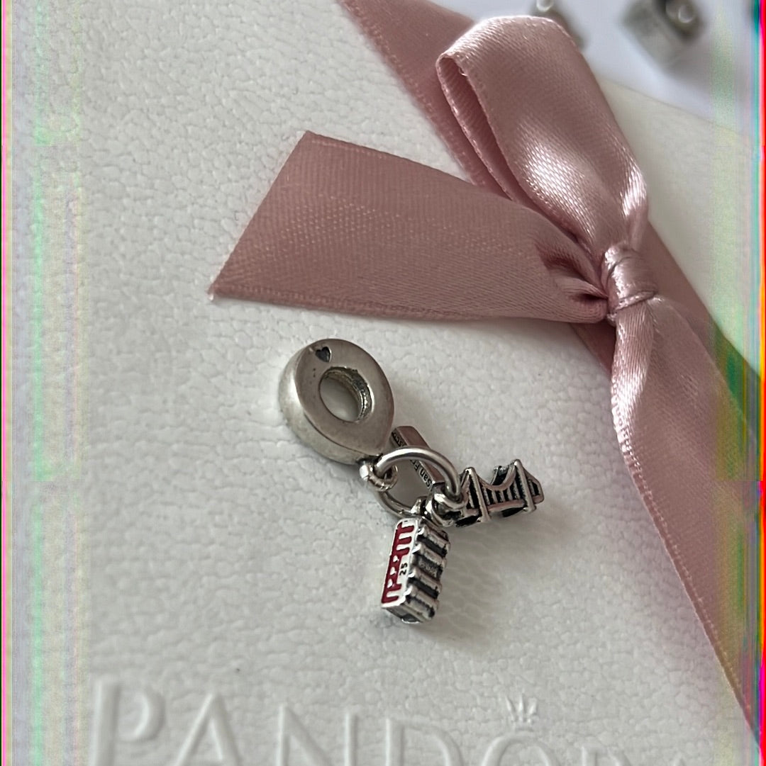 Genuine Pandora San Fransisco America Travel Dangle Charm Bridge Tram