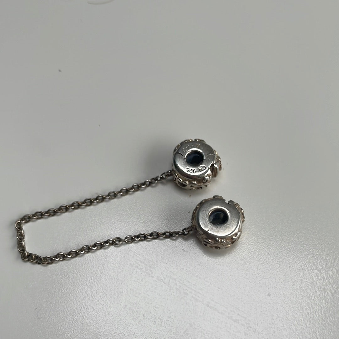 Genuine Chamilia Safety Floral Chain Clip Fits Pandora Moments