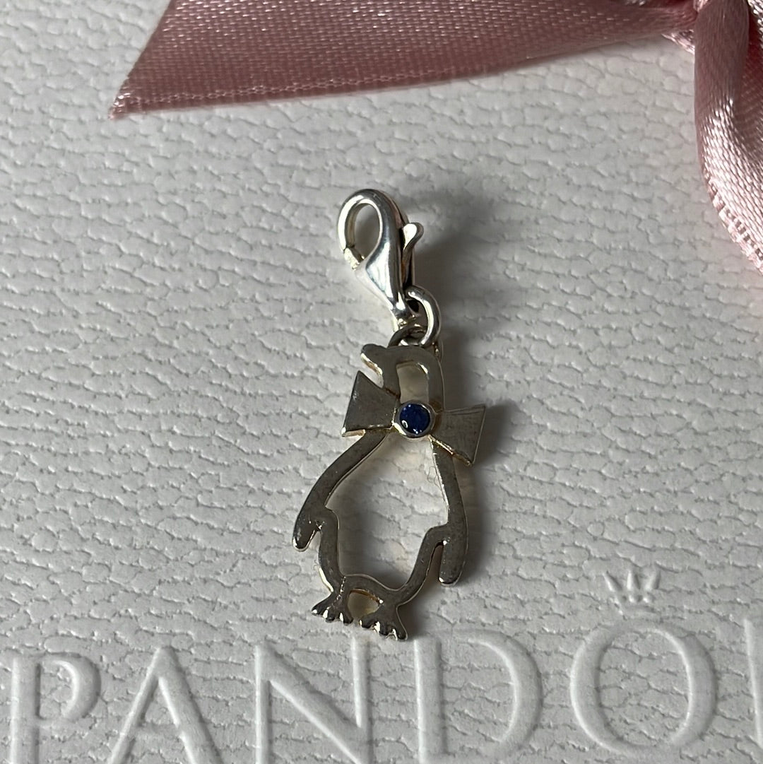 Thomas Sabo Penguin With Blue Stone Clip Charm