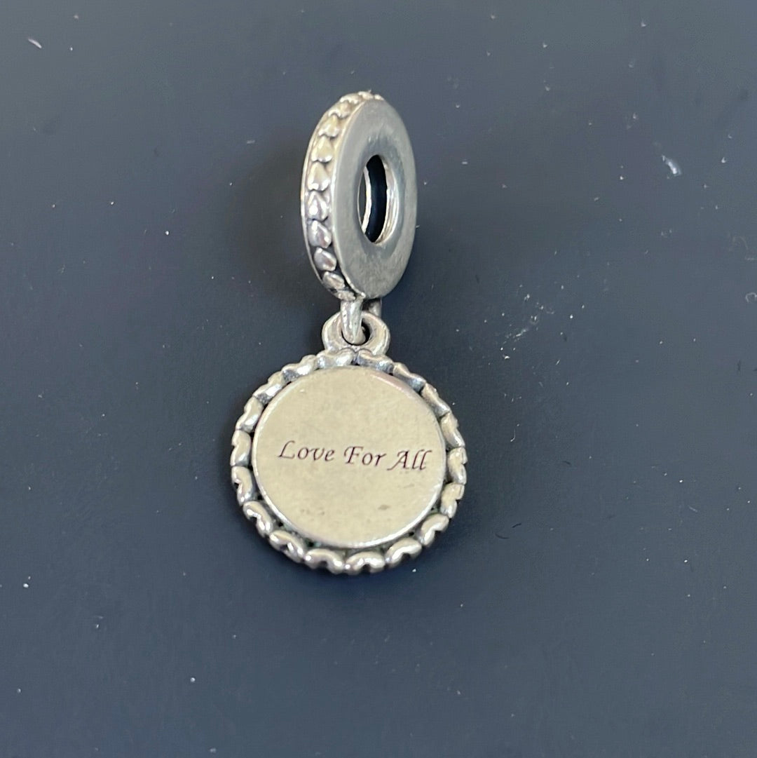 Genuine Pandora Enamel Sunflower Dangle Charm “Love For All”