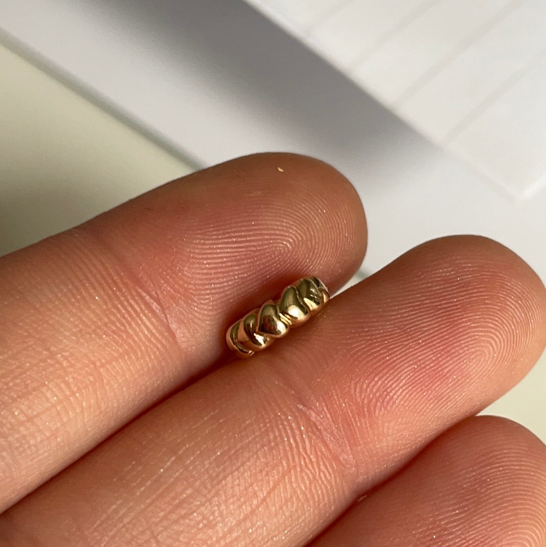 Genuine Pandora Solid 14ct Gold Tiny Hearts Spacer Charm HTF