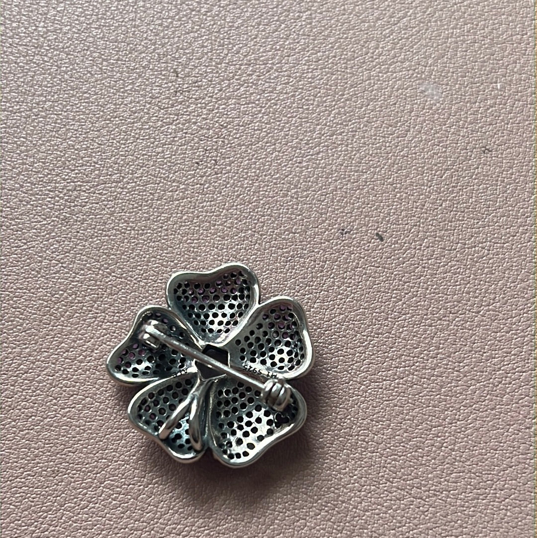 Genuine Pandora Dazzling Glorious Bloom Flower Brooch