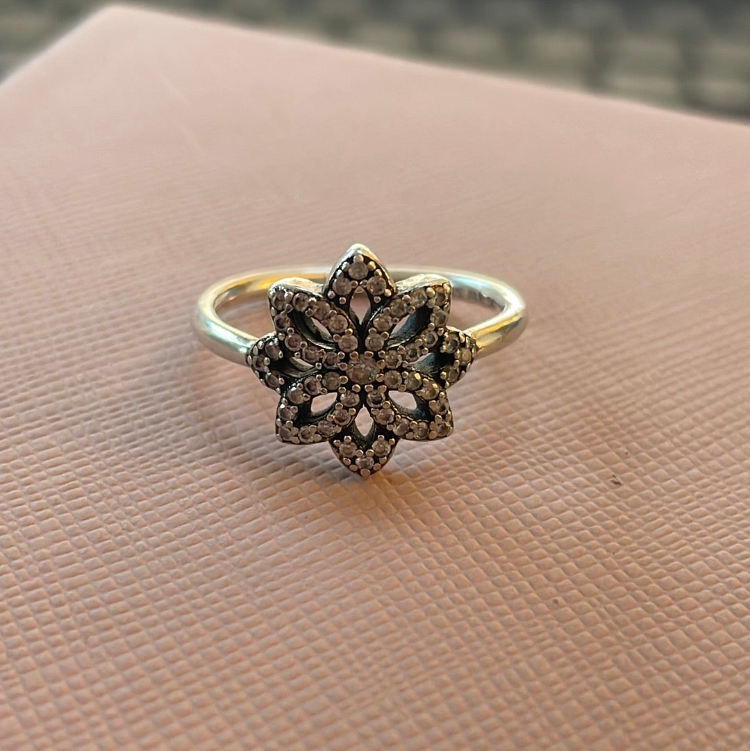 Genuine Pandora Openwork Pave Ring Size 56
