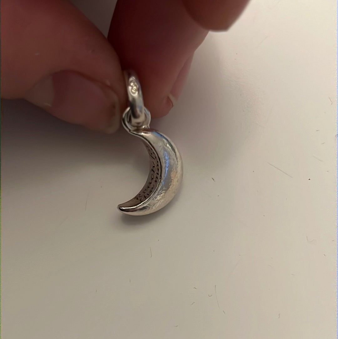 Genuine Links of London Sterling Silver Moon Charm fits on Sweetie Bracelet