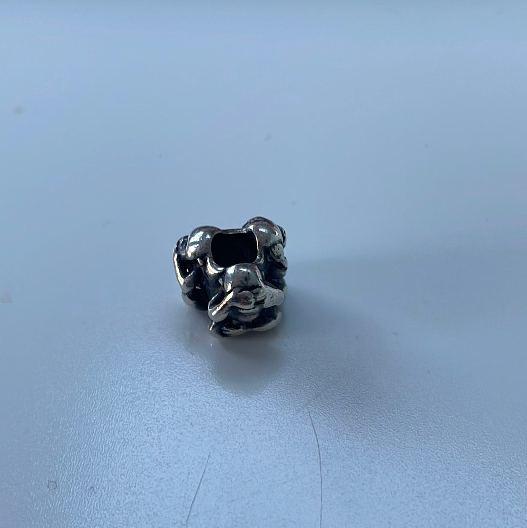 Genuine Trollbeads Hear No Evil Three Monkeys Charm