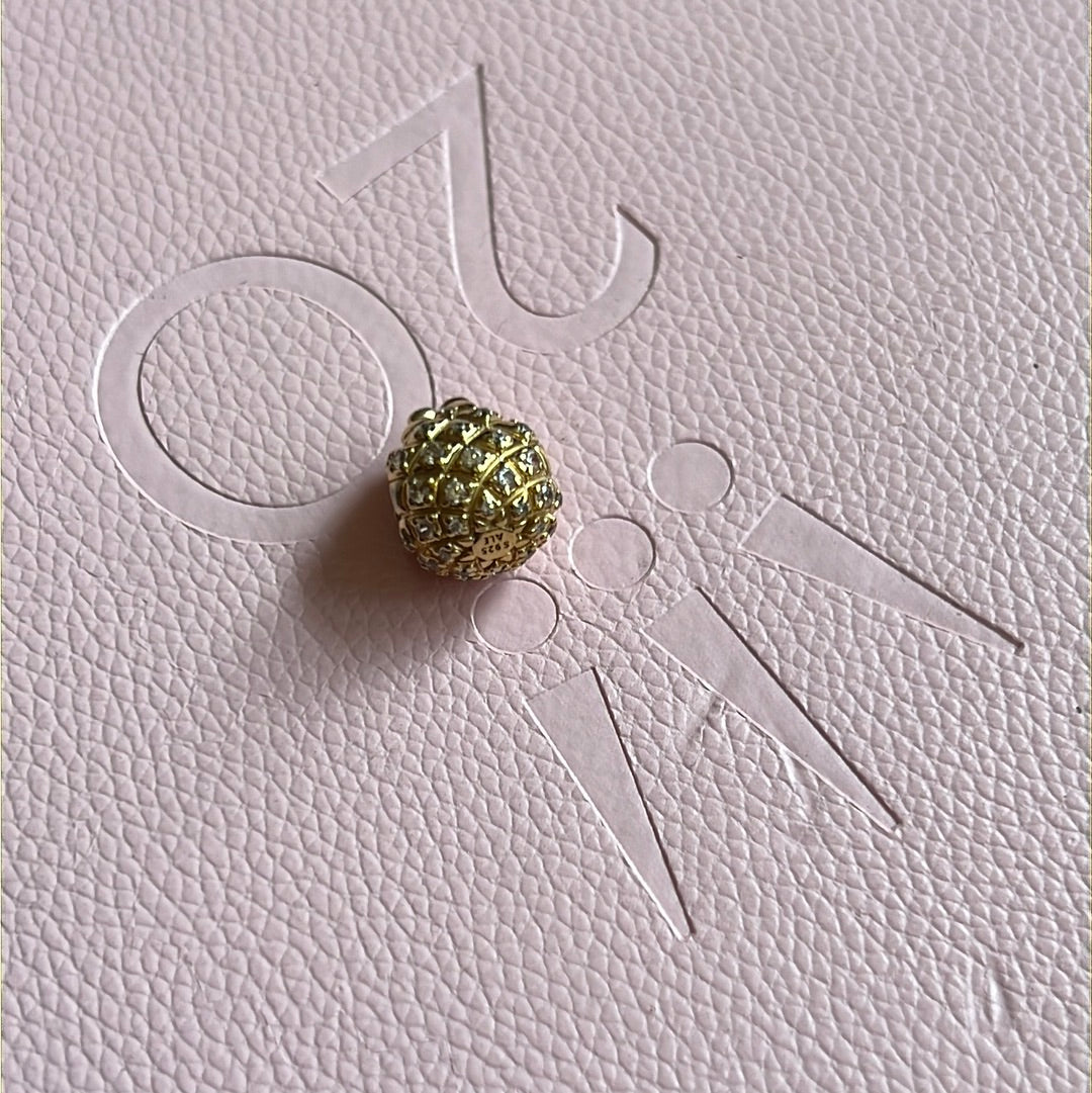 Genuine Pandora Shine Gold Pineapple Fruit Fertility Charm