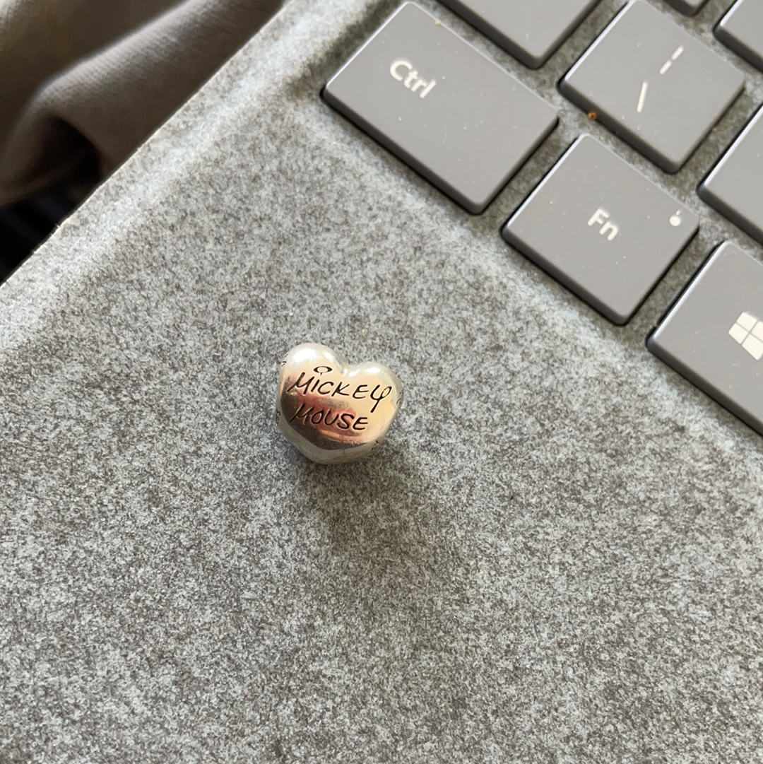 Genuine Pandora Disney Parks Mickey Heart Signature Charm