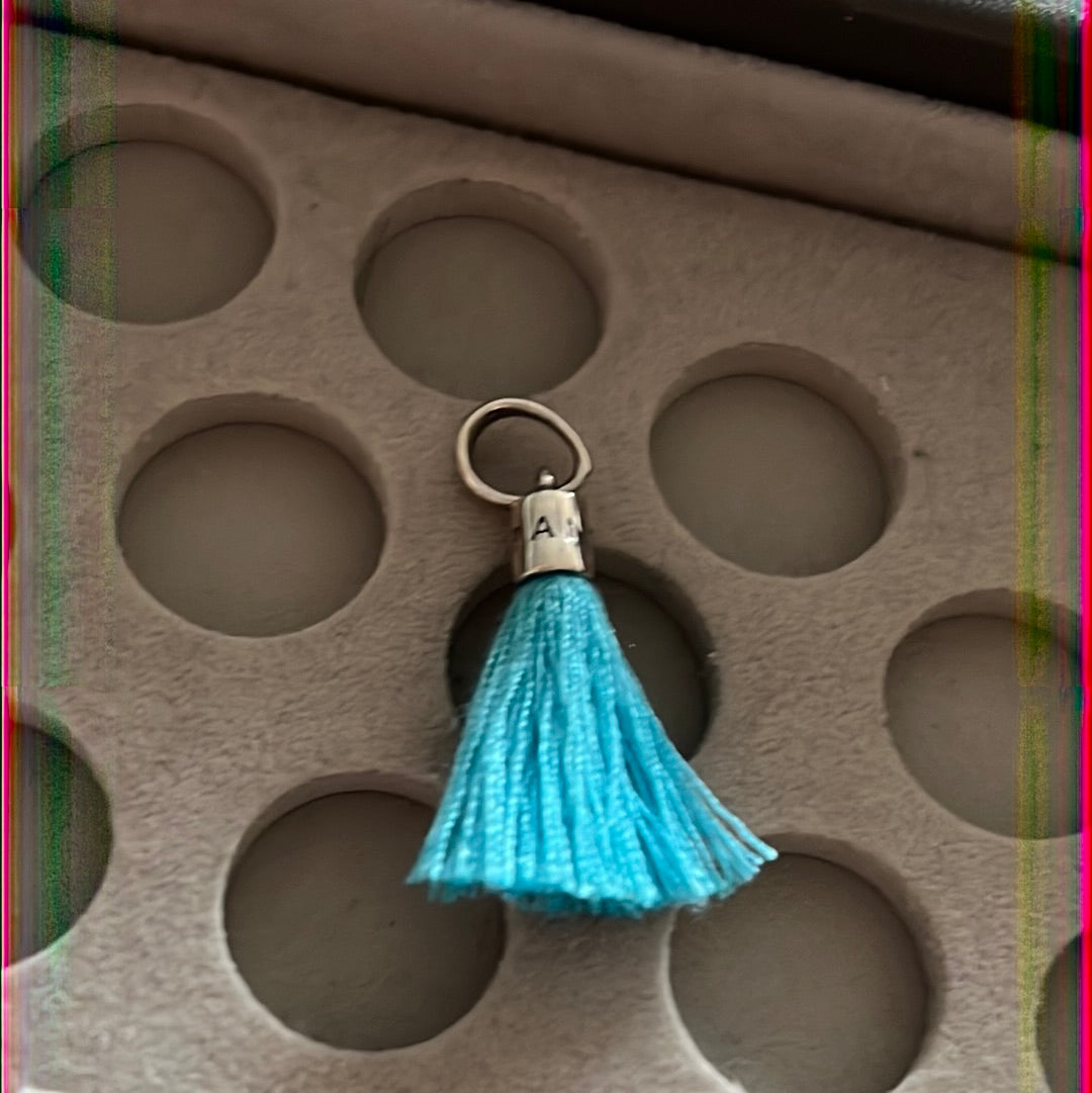 Genuine Pandora Baby Blue Tassel Charm