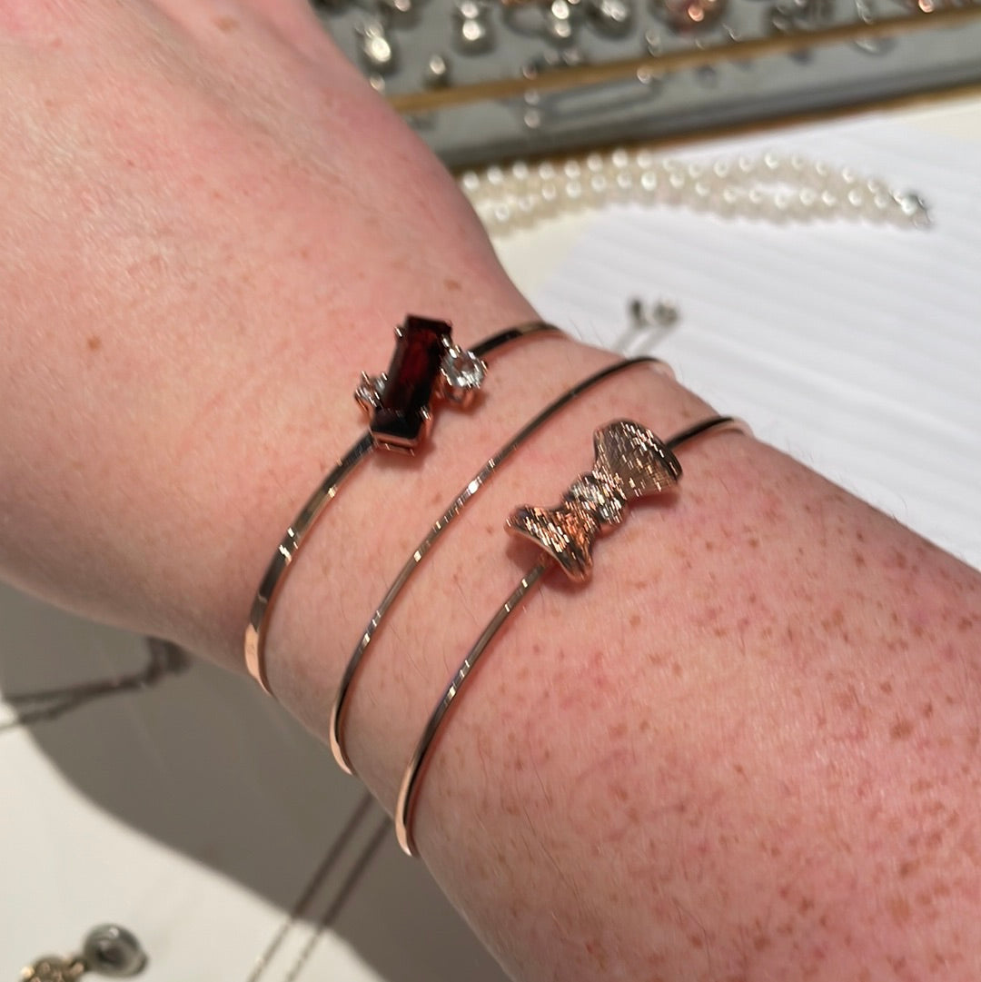 Ted Baker Rose Gold Set of 3 Bangles Fit 16-18cm wrist