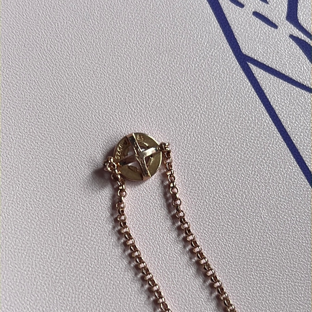 Genuine Thomas Sabo Rose Gold Luna Rose Quartz Pave Bracelet 19cm