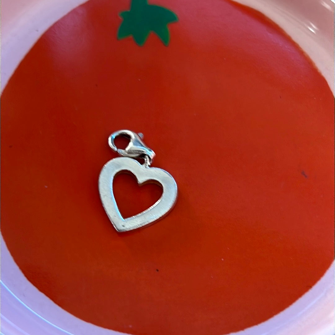 Genuine Thomas Sabo Sterling Silver Dangle Clip Pave Heart Charm