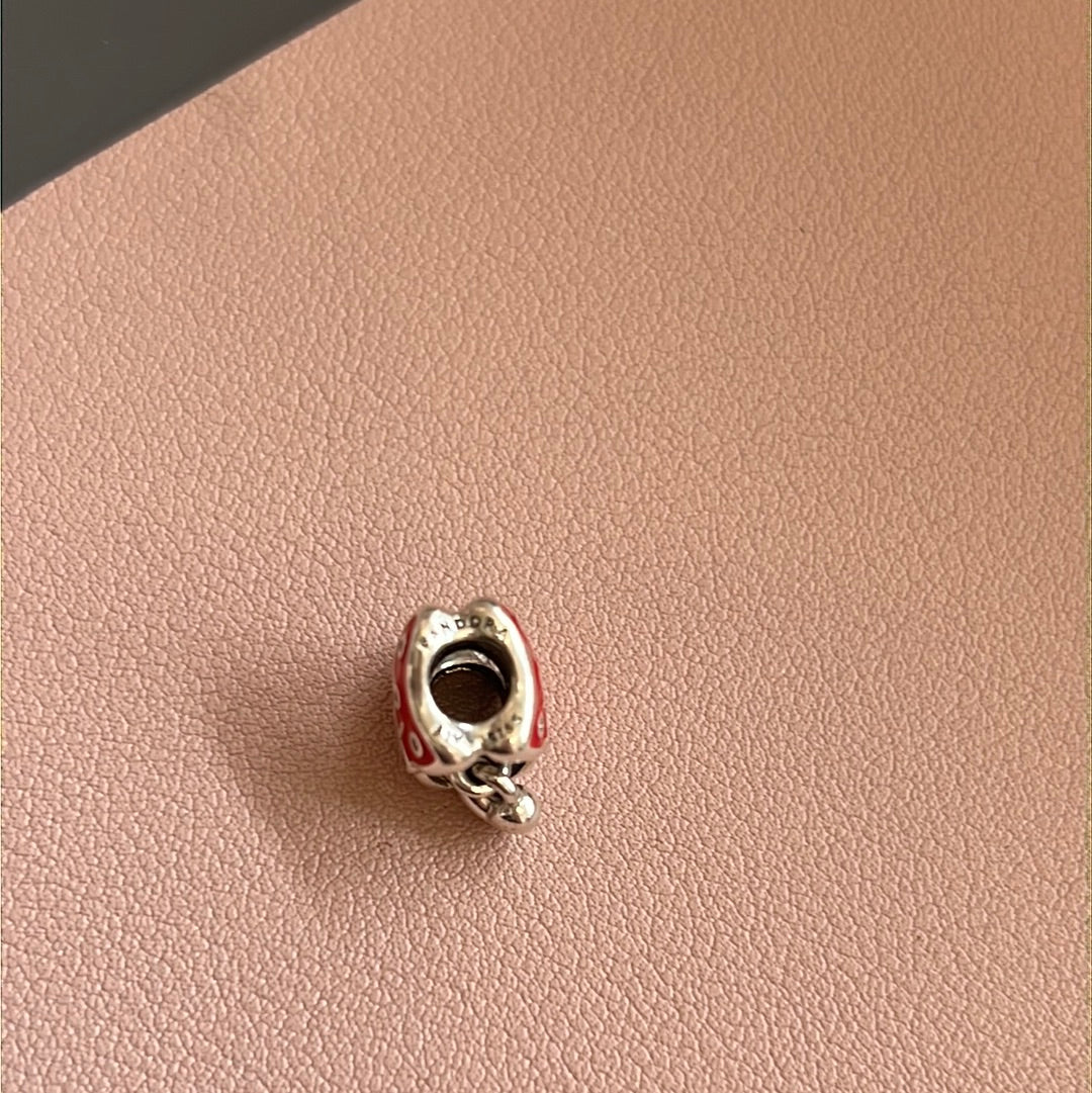 Genuine Pandora Disney Parks Exclusive Minnie Mouse Red Enamel Bow Charm