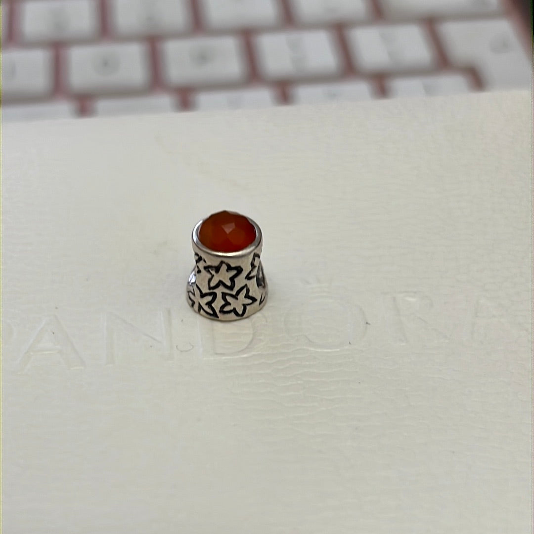Genuine Pandora Super Rare HTF Carneol Carnelian Thimble