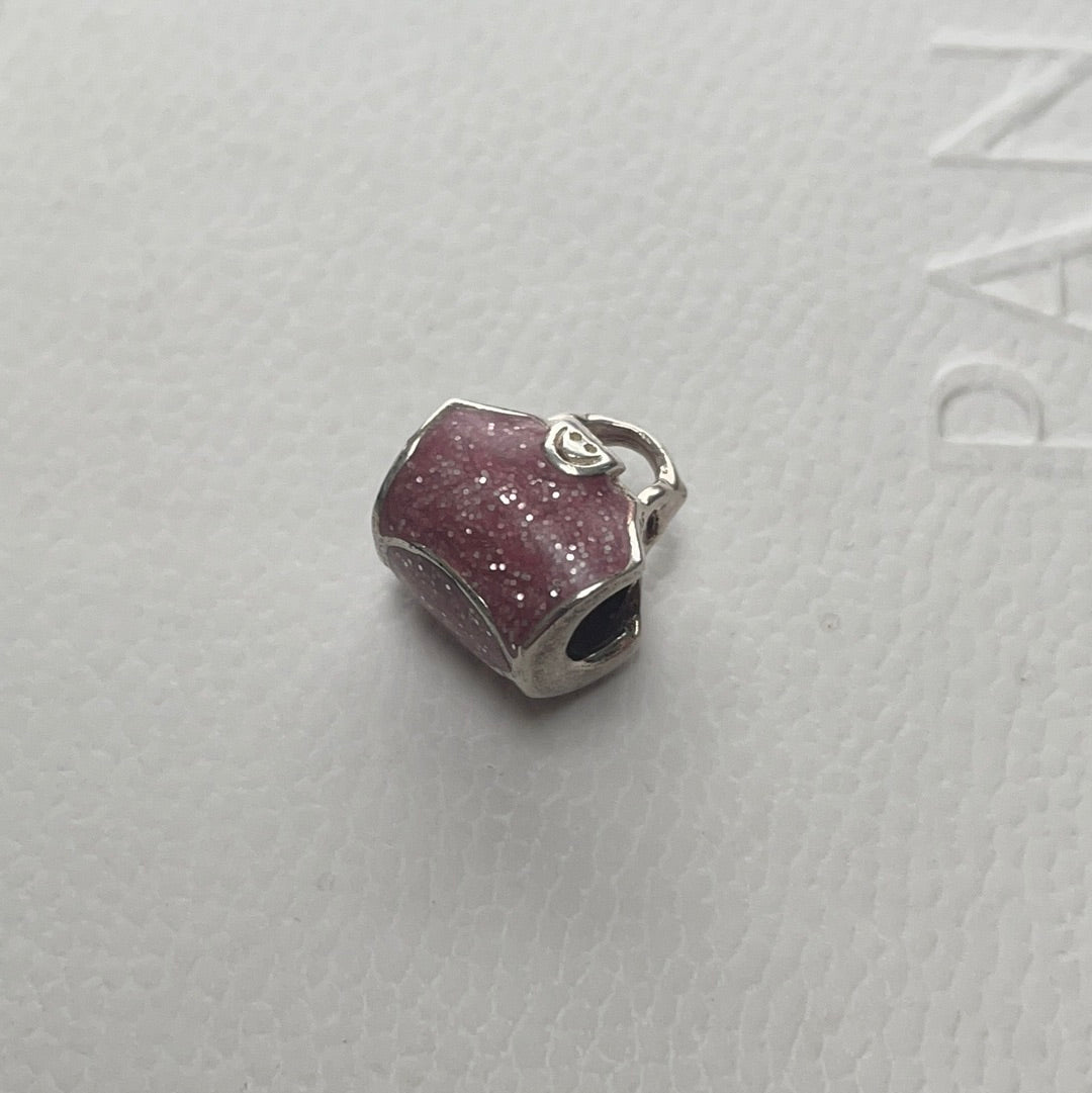 Genuine Chamilia Charm Pink enamel sparkly Handbag