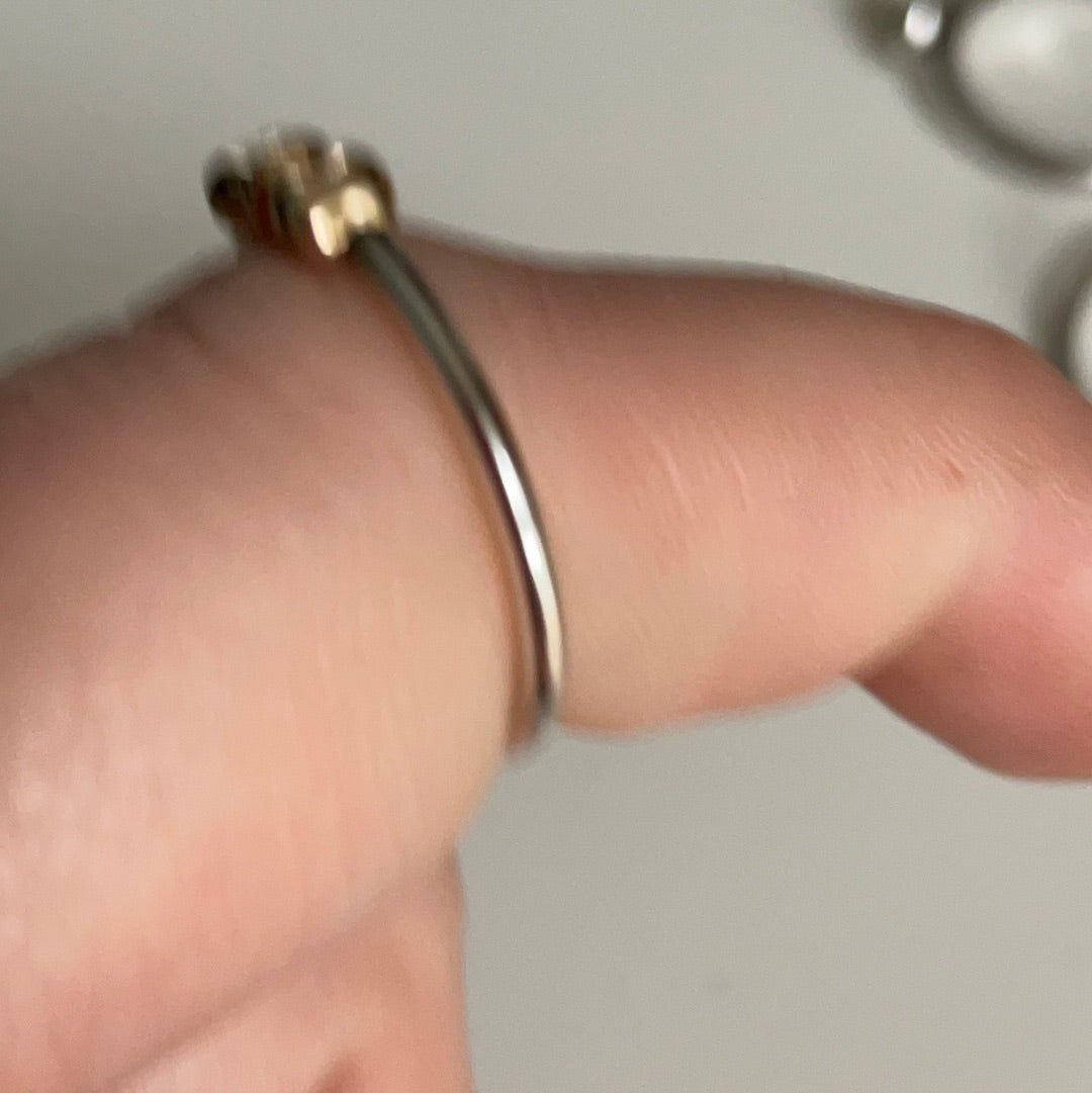 Genuine Pandora Small Gold Bow Ring Size 58