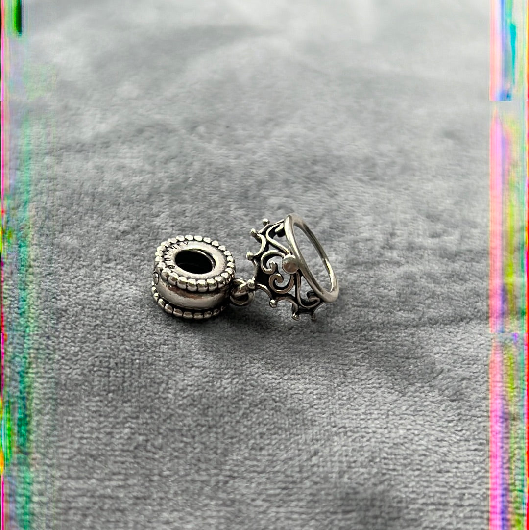 Genuine Pandora Disney Ariel Tiara Crown Dangle Charm Princess