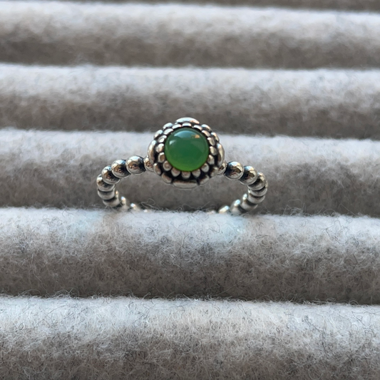 Genuine Pandora Ring Size 56 Green Birthstone