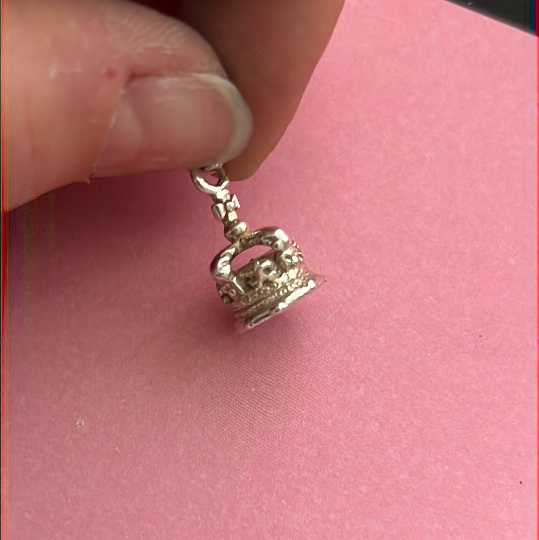 Genuine Links of London Sterling Silver London Crown Royal Charm fits RARE on Sweetie Bracelet