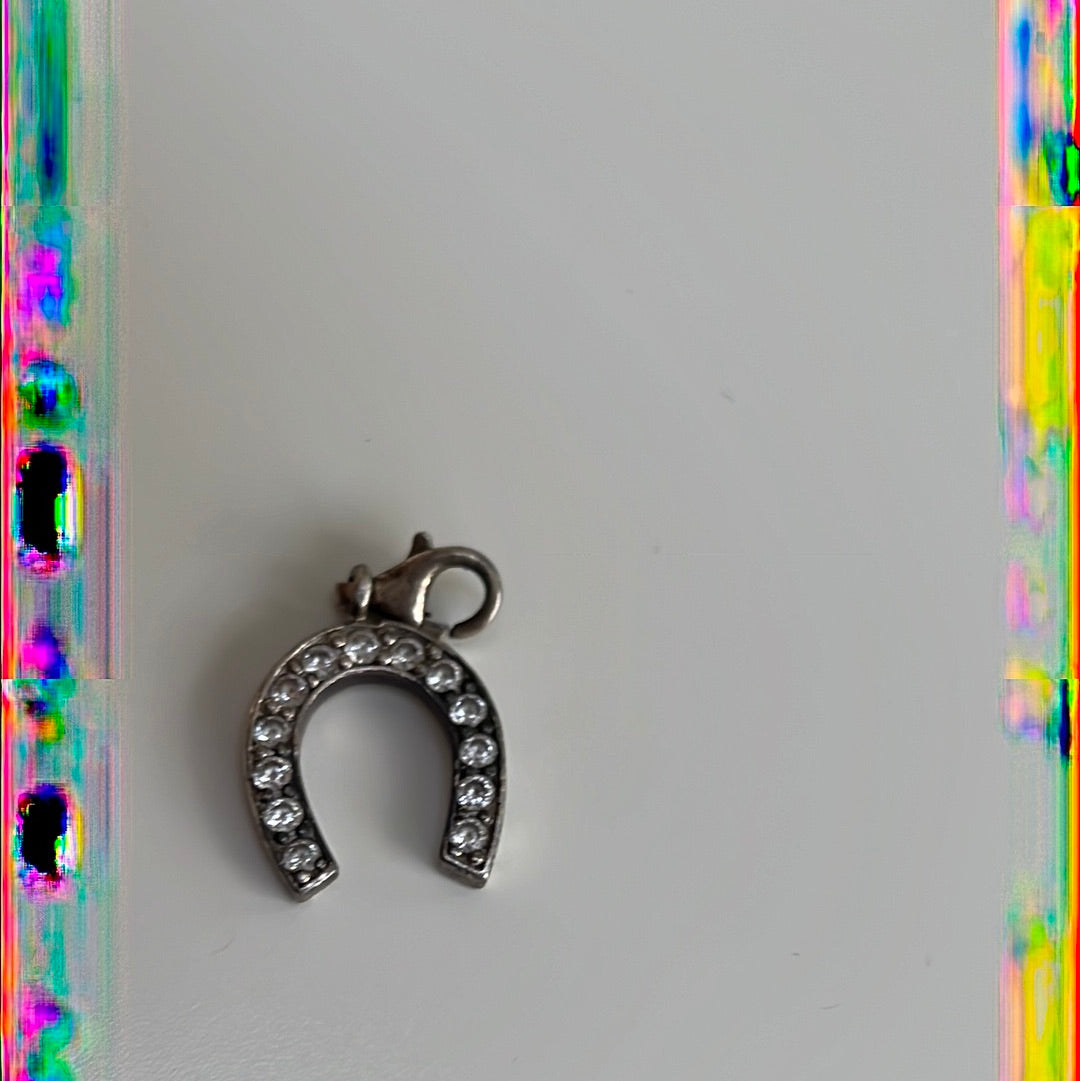 Thomas Sabo Sterling Silver Large Pave Horseshoe Good Luck Wedding Clip Charm