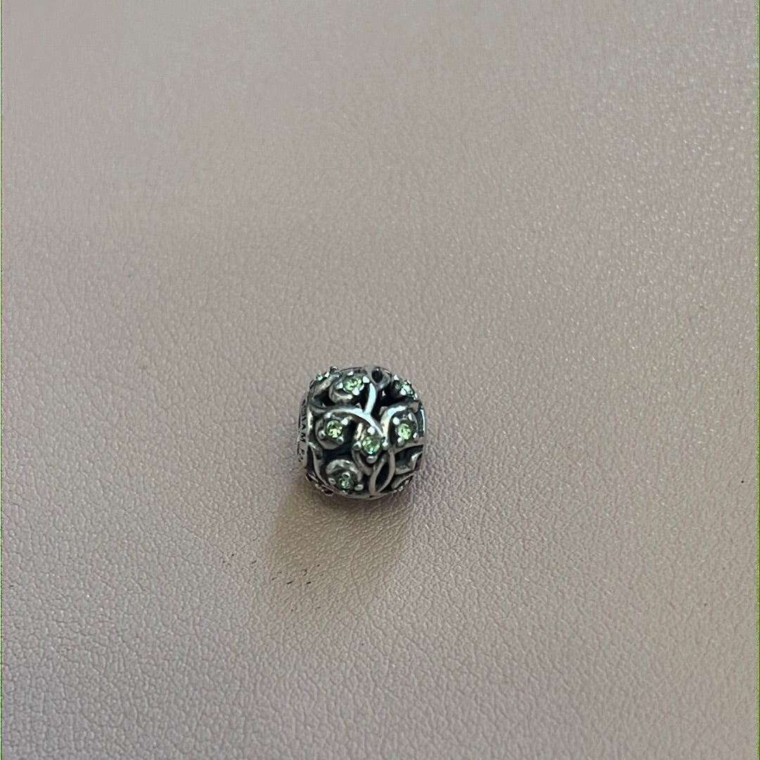 Genuine Chamilia Green CZ Openwork Tree Nature charm