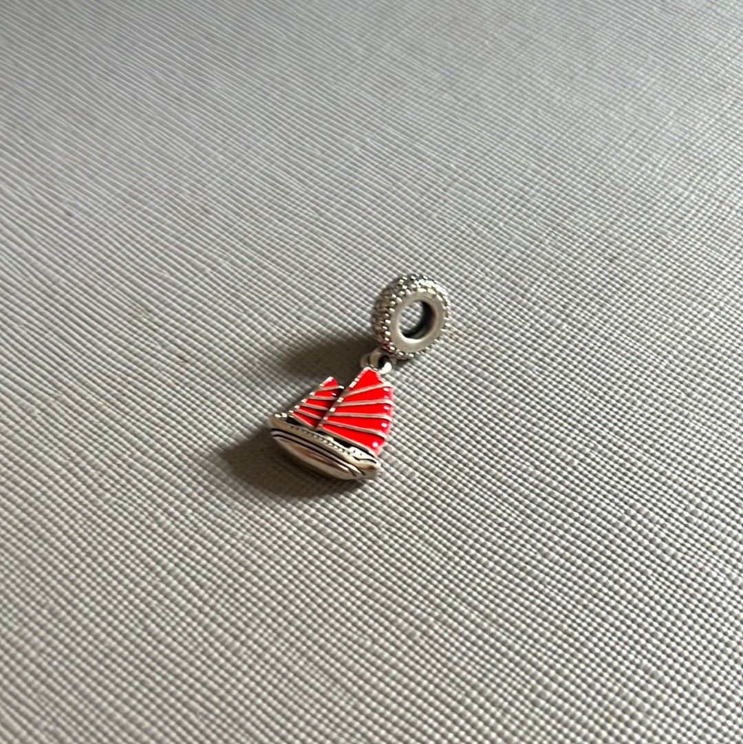 Genuine Pandora RARE Chinese Junk Ship Boat Travel Dangle Charm HTF