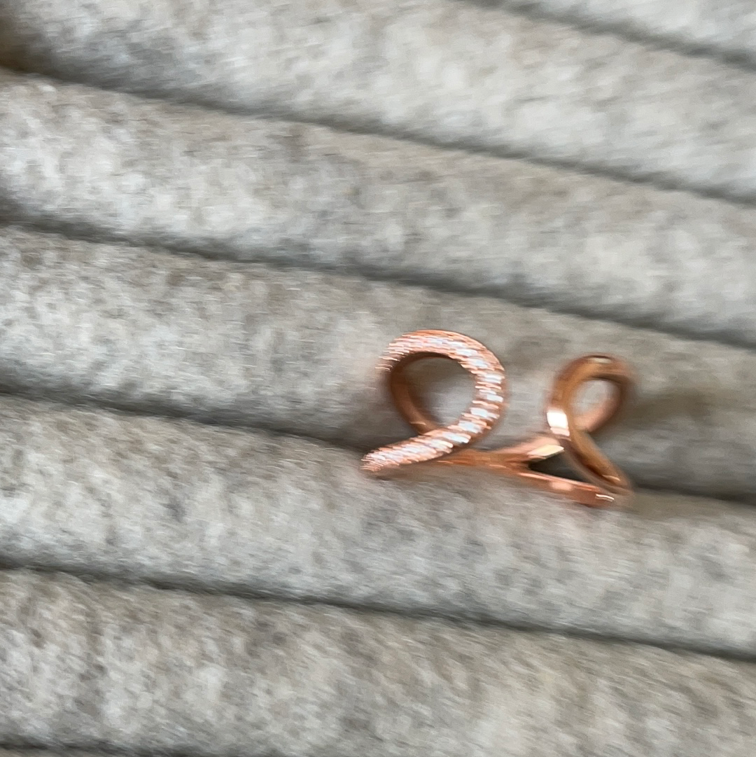 Genuine Pandora Ring Rose Gold Statement Ring Size 60