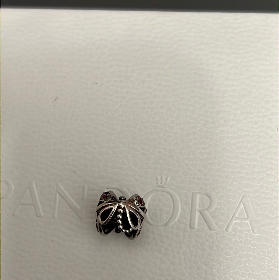 Genuine Chamilia Pave Openwork Dragonfly Charm