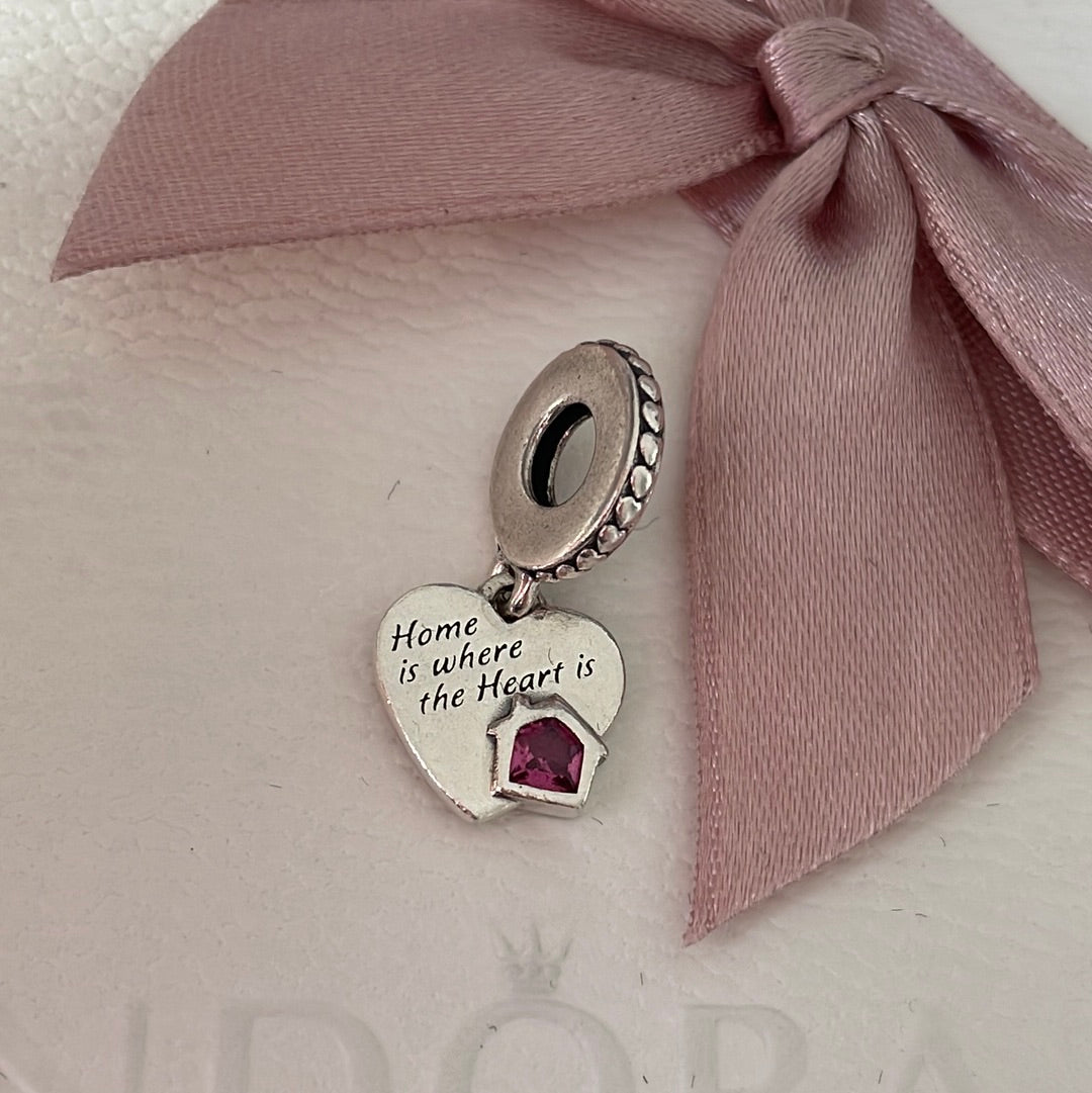 Genuine Pandora Home Is Where the Heart is CZ Dangle Charm