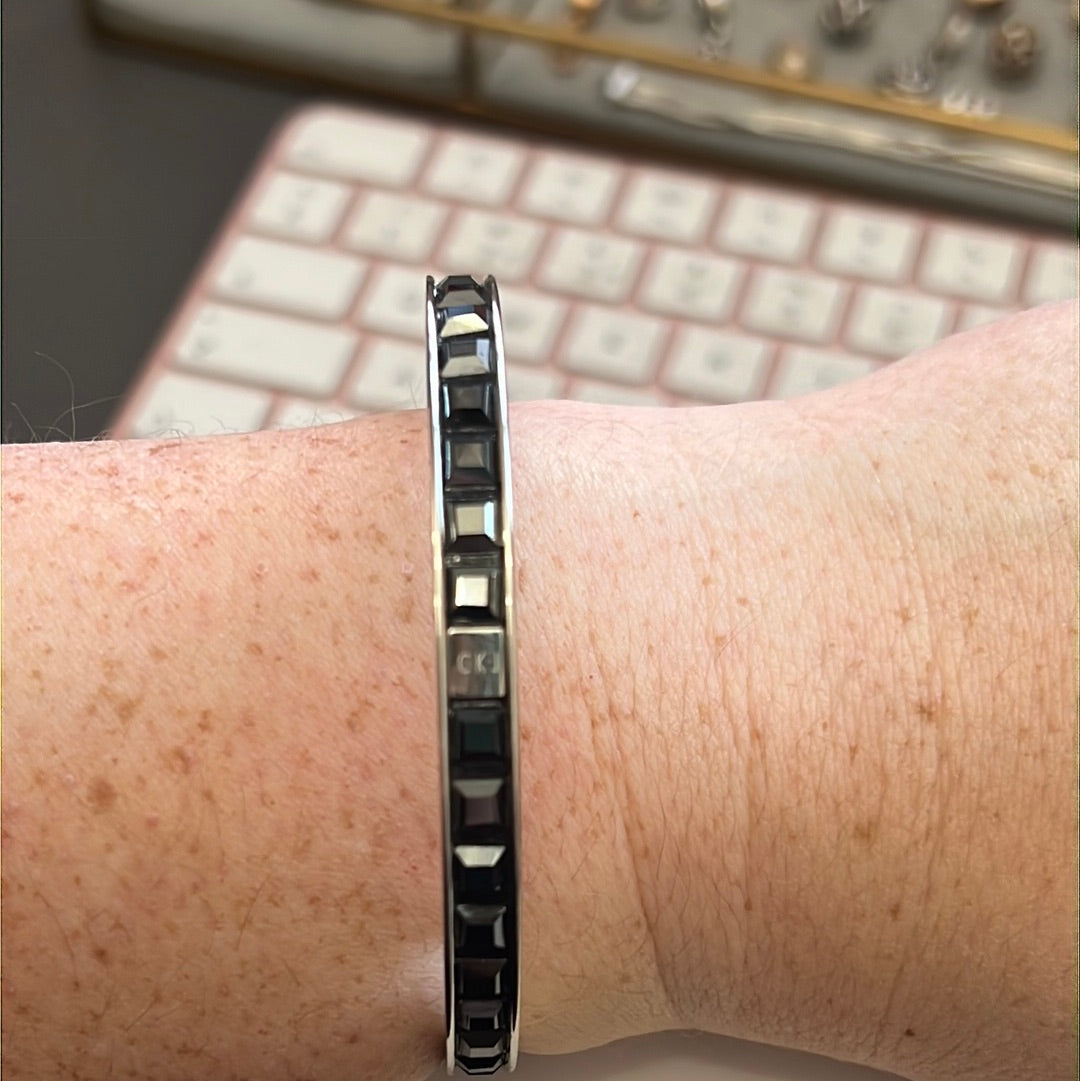 Genuine Calvin Klein Black Stone Size Medium Bangle