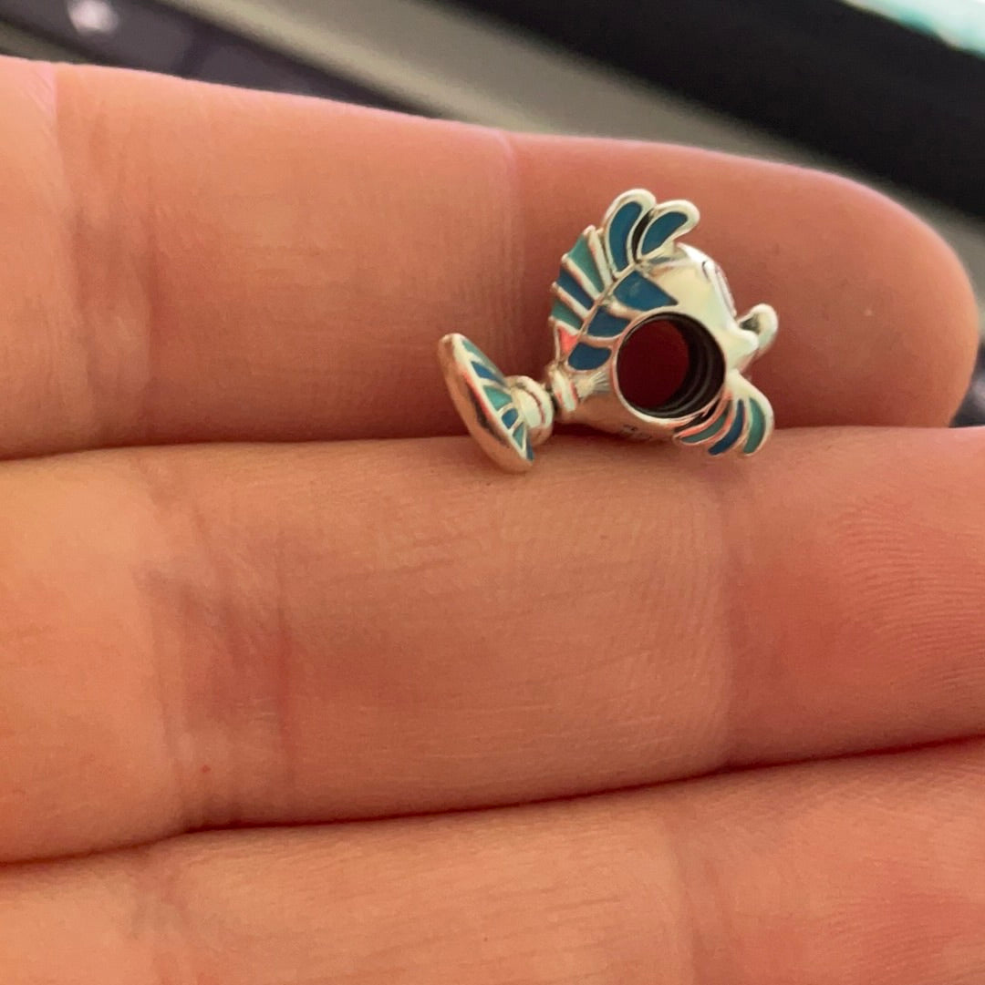 Genuine Pandora Little Mermaid Flounder Fish Enamel Charm