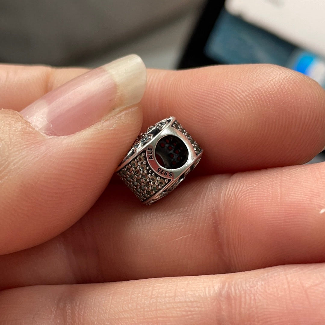 Genuine Pandora Summer Pave Pink Flamingo and Palm Tree Charm