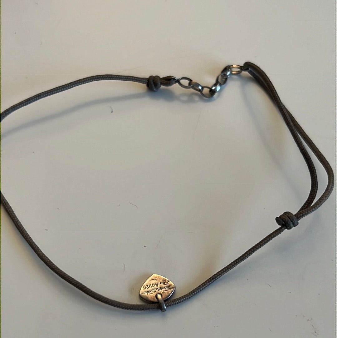 Thomas Sabo Sterling Silver Feather Anklet Brown