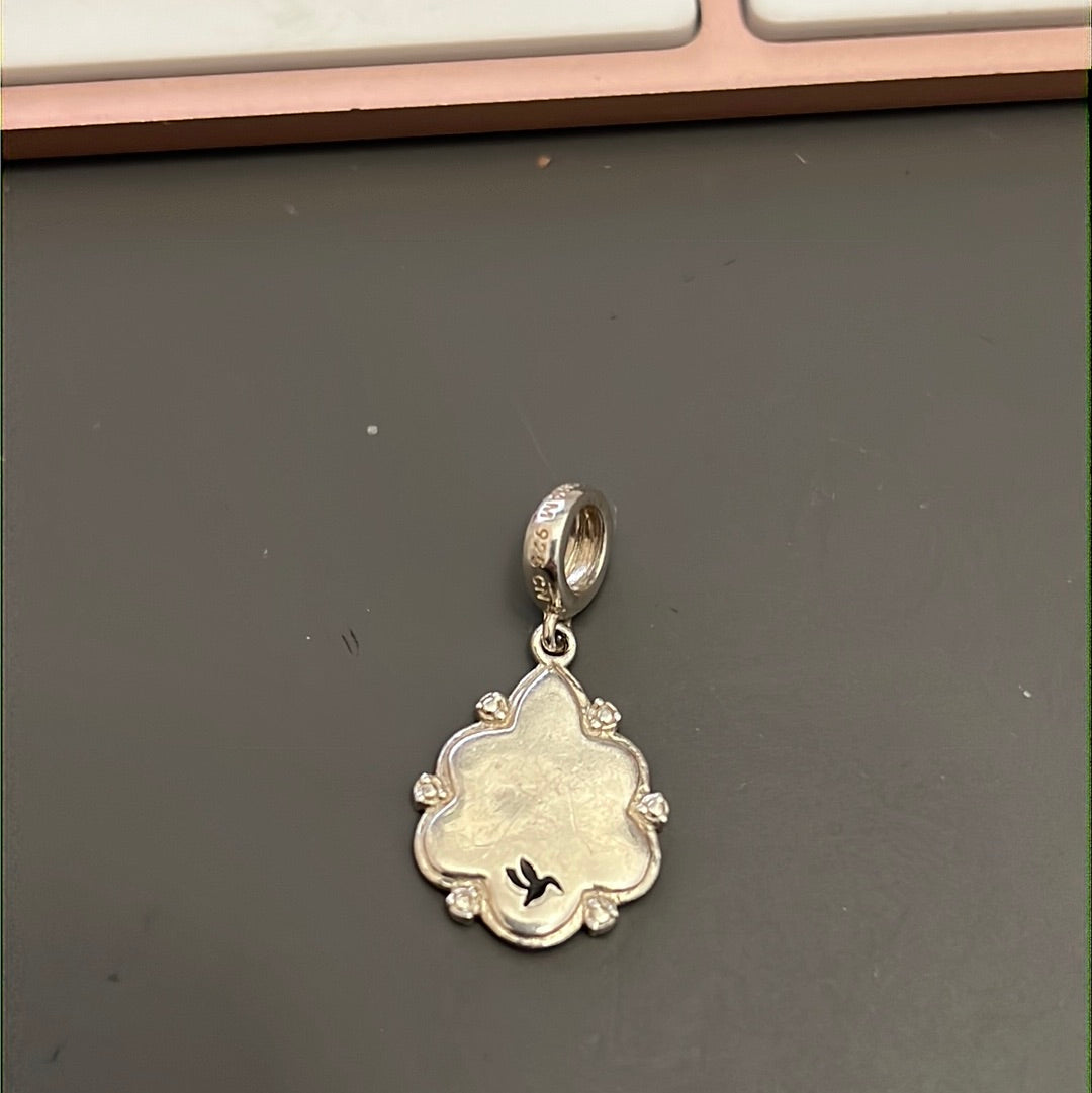 Genuine Chamilia “Enjoy the Journey” Blue CZ Dangle Charm