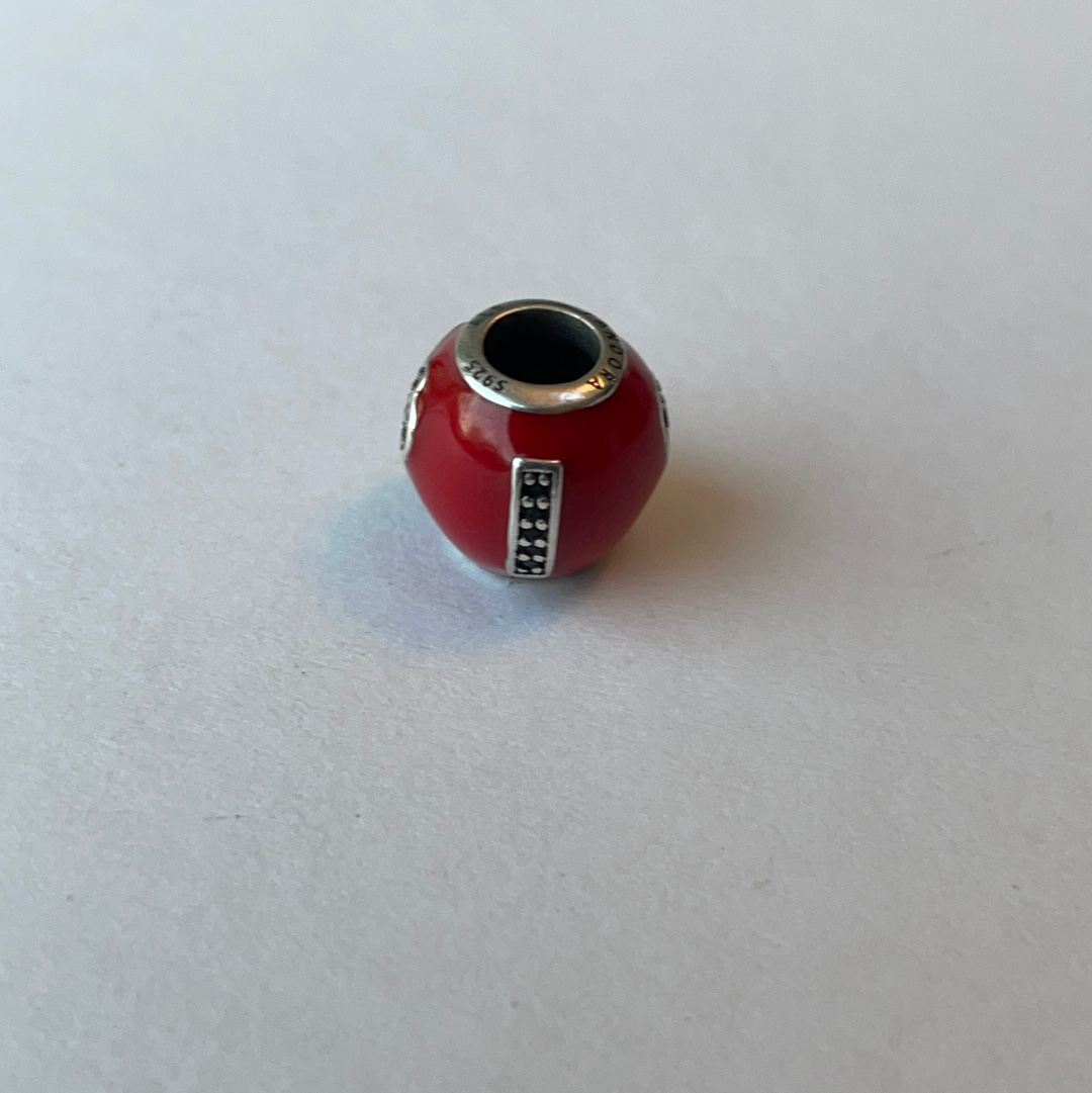 Genuine Pandora Disney Parks Enamel I Love Minnie Mouse Enamel Charm RARE