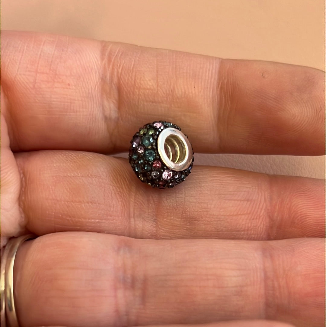 Genuine Chamilia Multi-Coloured Pave Ball charm