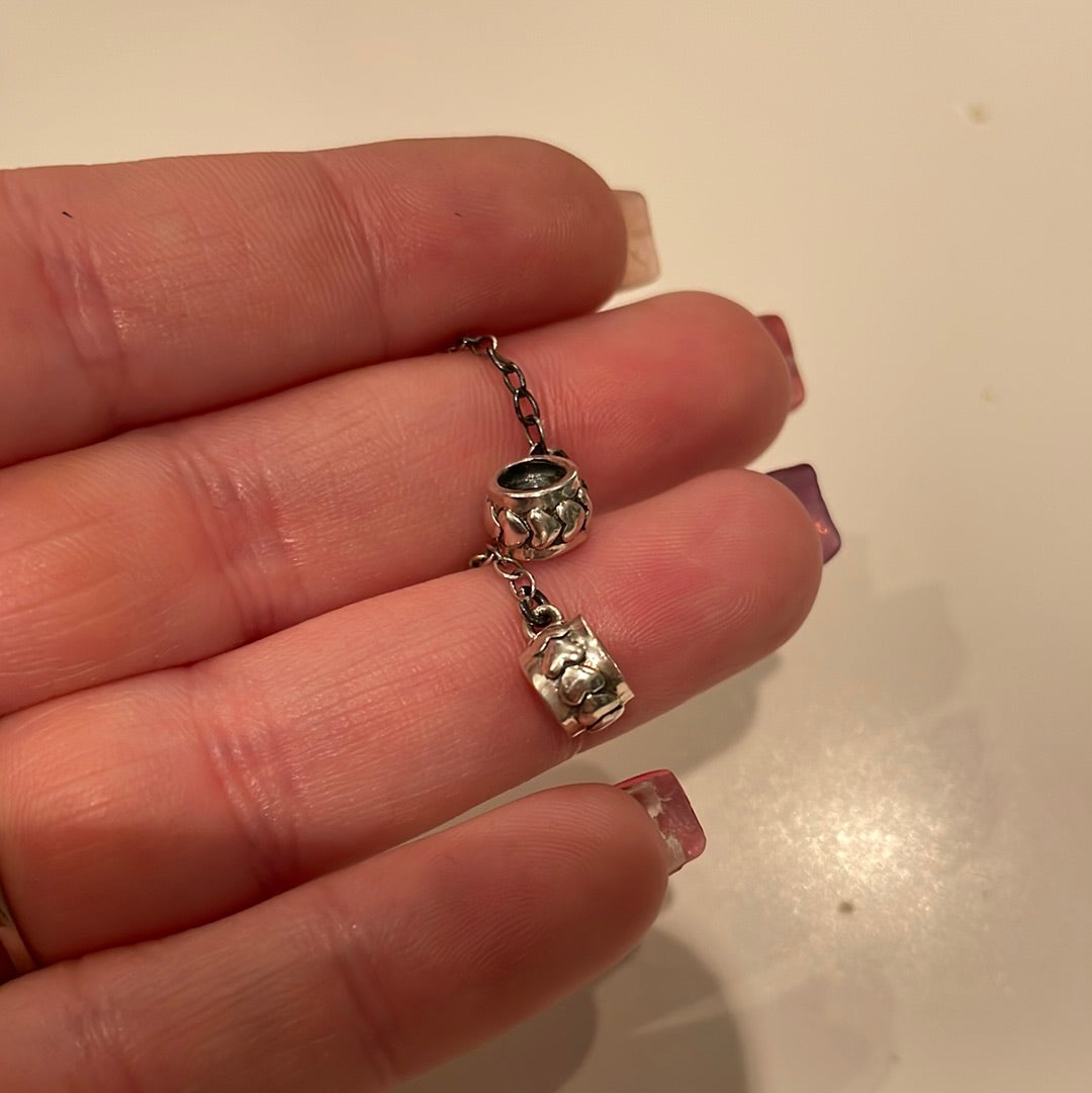 Sterling Silver Safety Hearts Chain Fits Moments