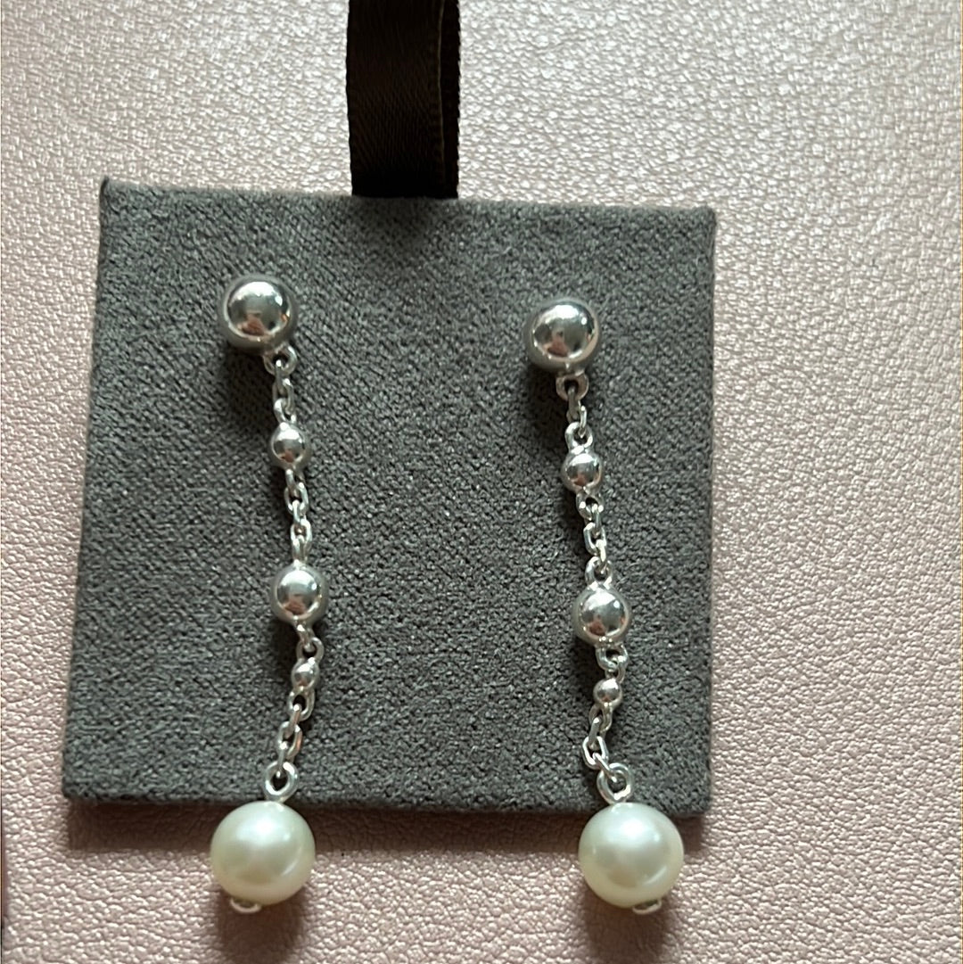 Genuine Links of London Pearl Dangle Earrings