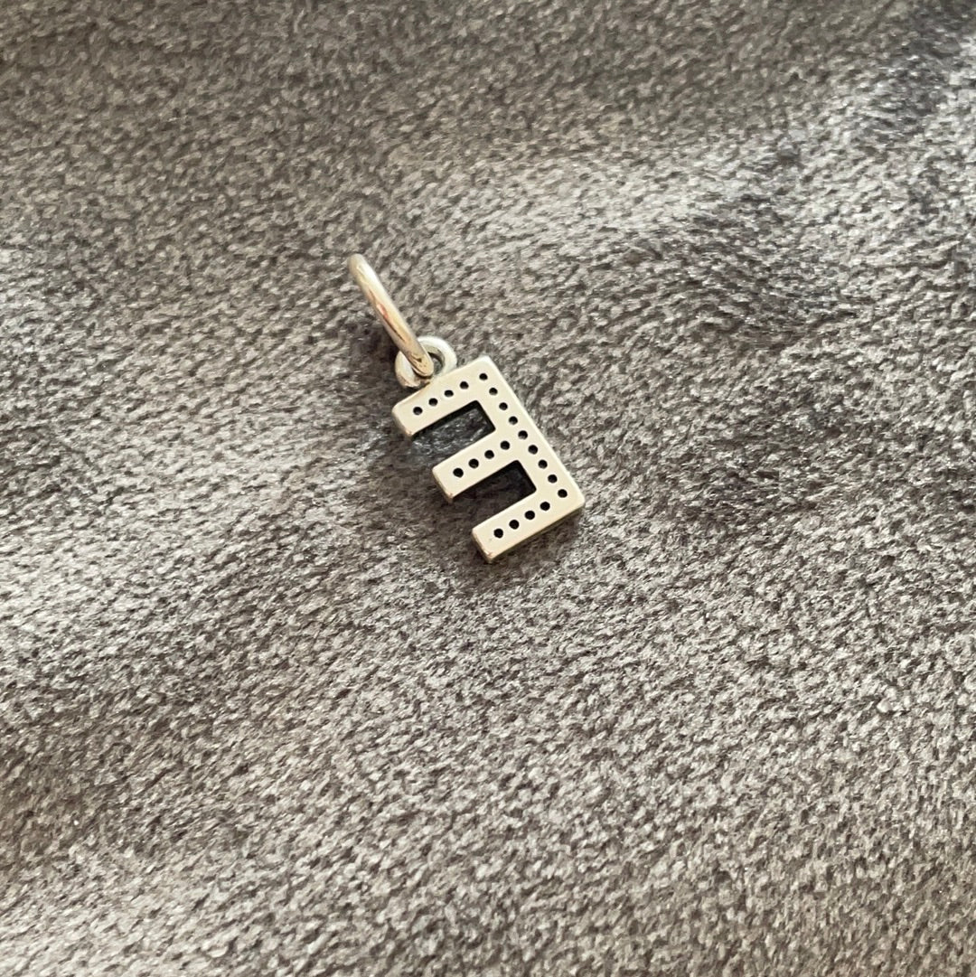 Genuine Pandora Letter E Initial Charm Pave Dangle