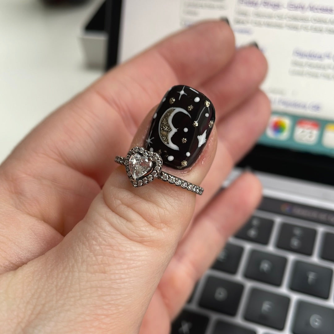Genuine Pandora Levelled Heart Pave CZ Ring Size 60