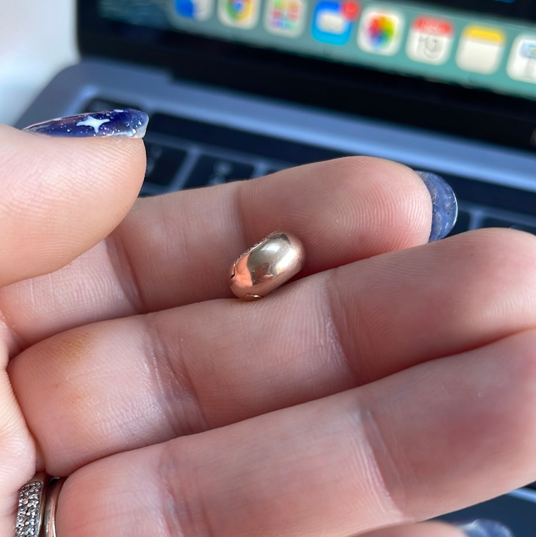 Genuine Pandora Rose Gold Blue Solitaire Single Clip