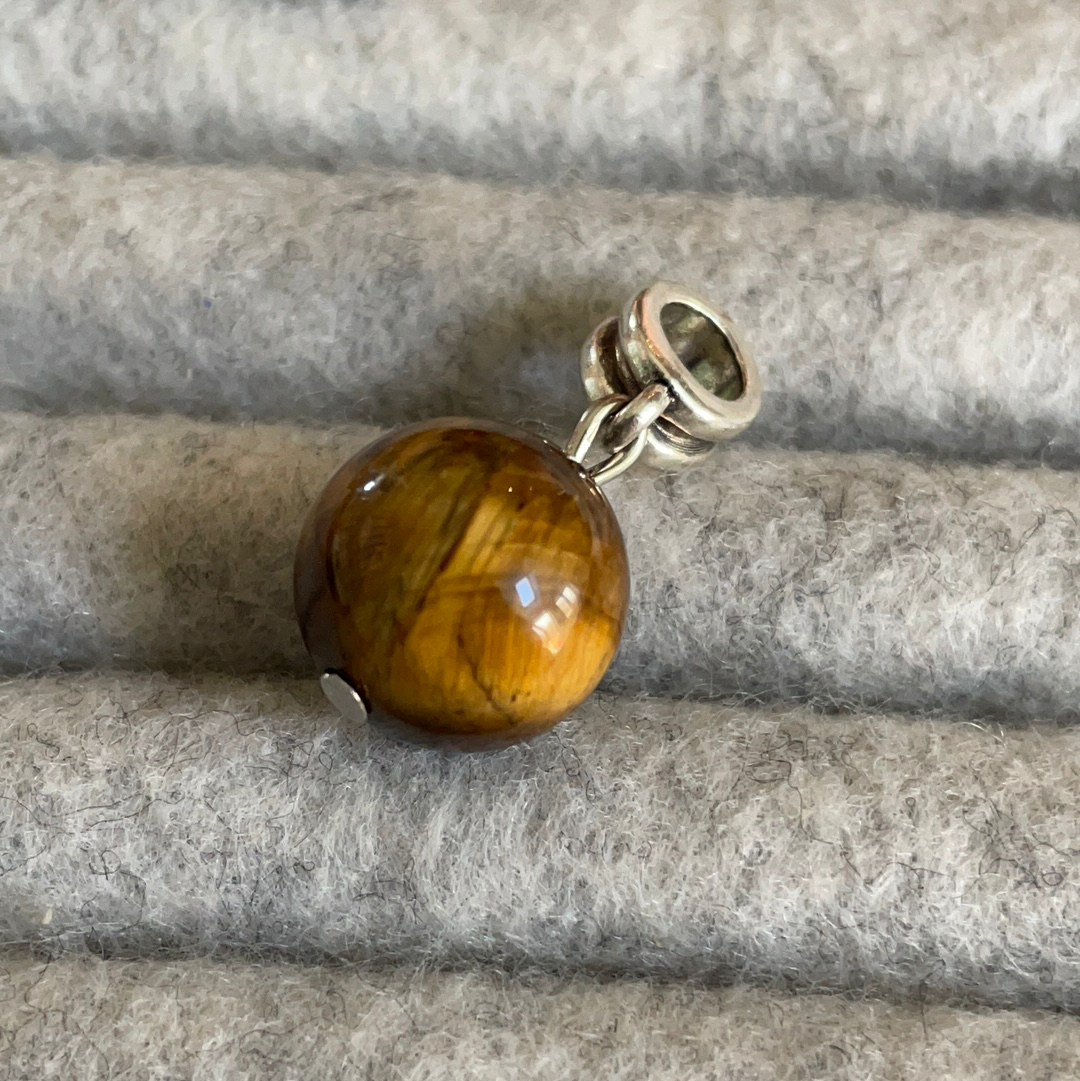 Unbranded Brown Round Dangle Charm