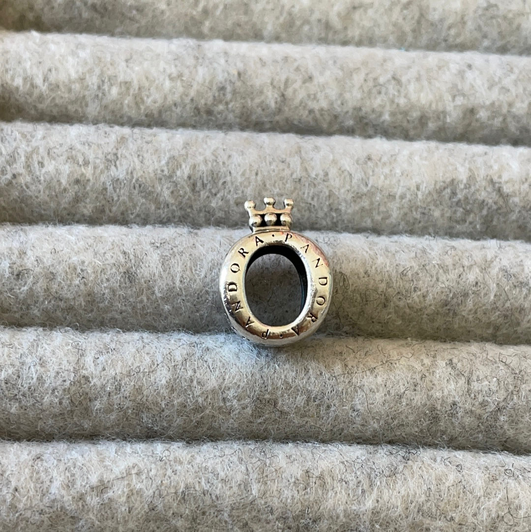 Genuine Pandora Logo O With Crown Charm