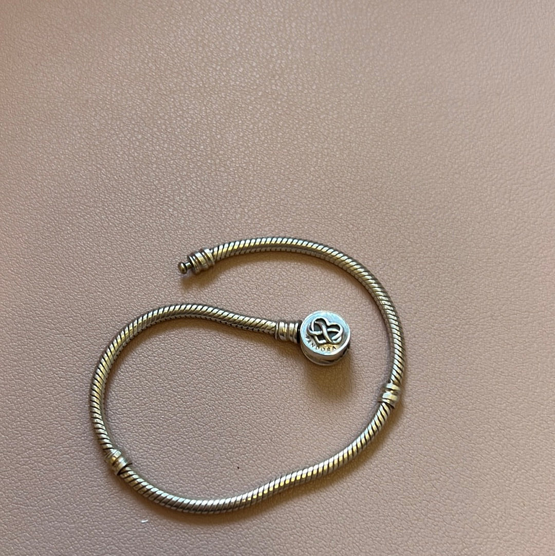 Genuine Pandora Heart Infinity Clasp Love Forever Bracelet 20cm