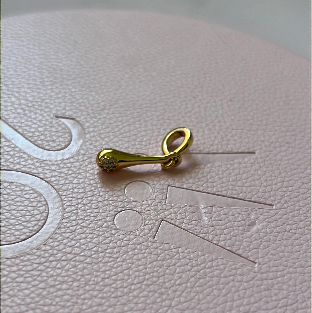Genuine Pandora Love Pod Shine Gold Pendant Dangle