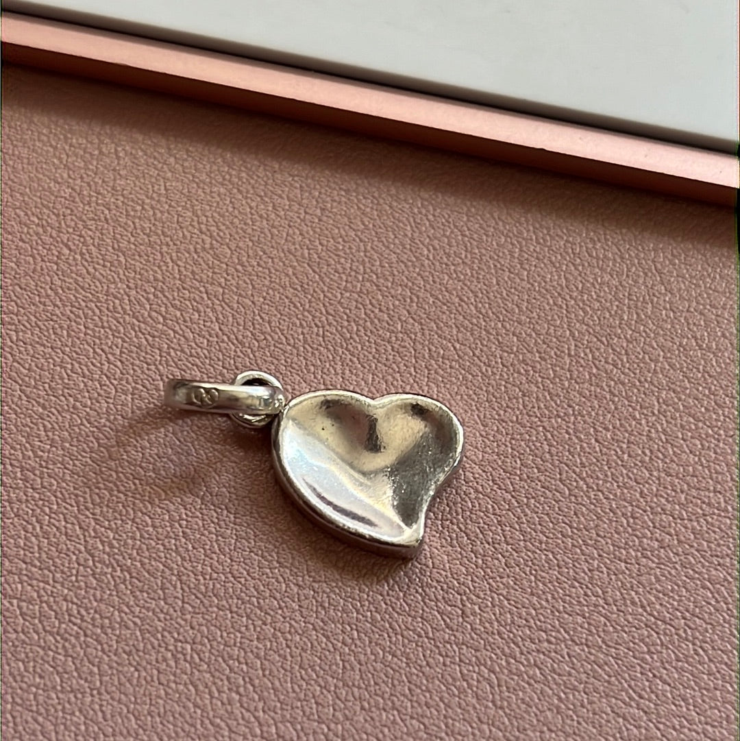 Genuine Links of London Hammered Heart Dangle Charm