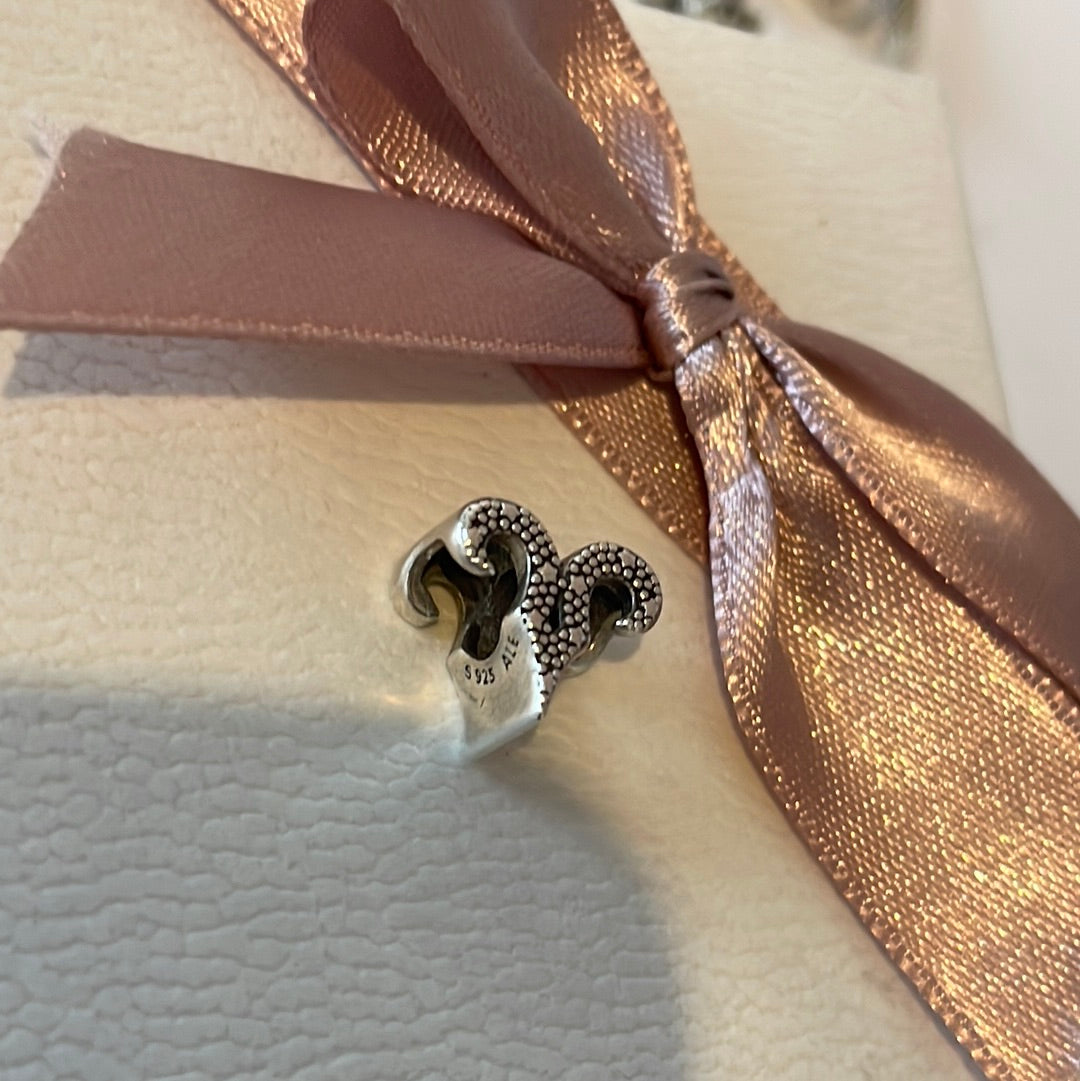 Genuine Pandora Sparkling Aries Charm Horoscope