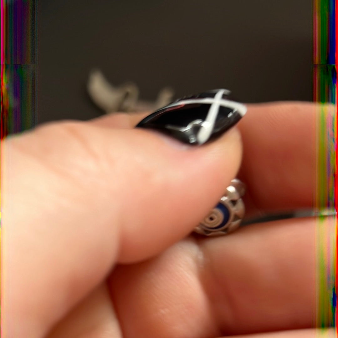 Sterling Silver Evil Eye Enamel Charm
