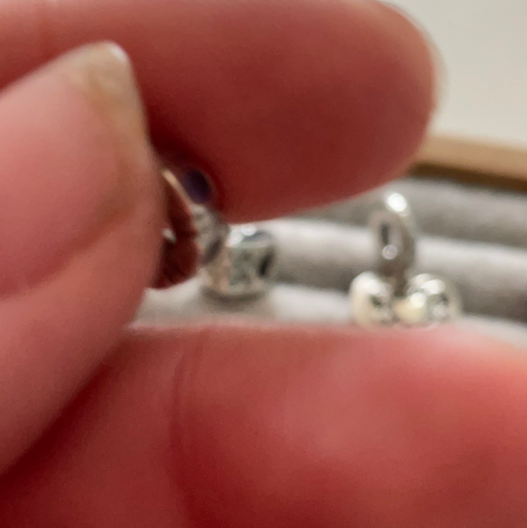 Genuine Pandora Purple Stoned Spacer