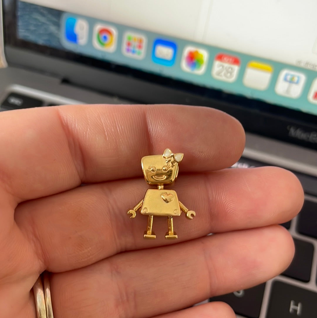Genuine Pandora Shine Gold Bella Bot Charm